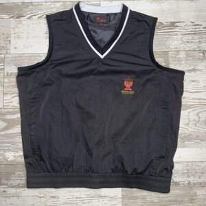 Omega Windbreaker Vest Mens Small Black Golf Mission Hills World Cup Embroidered